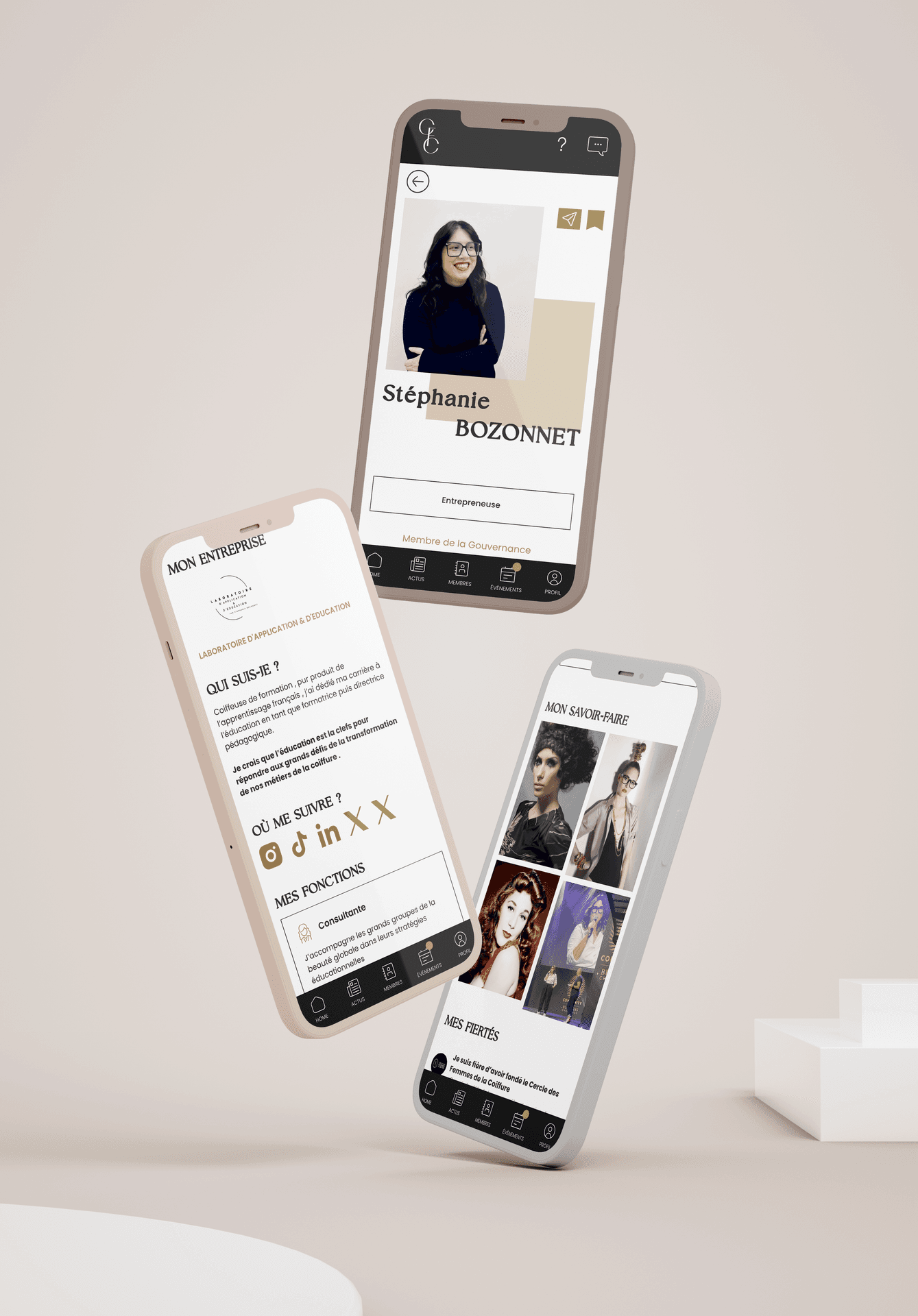 Aperçu mobile de la plateforme